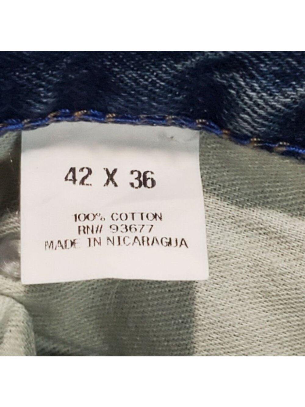 Arizona Jean Co. Mens Original Straight Jeans Medium Stone 42X36 Straight Leg - Picture 8 of 12